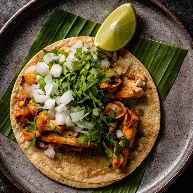 Grilled chicken taco.