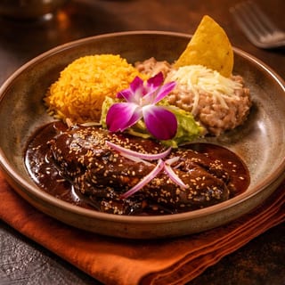 Mole con pollo dinner