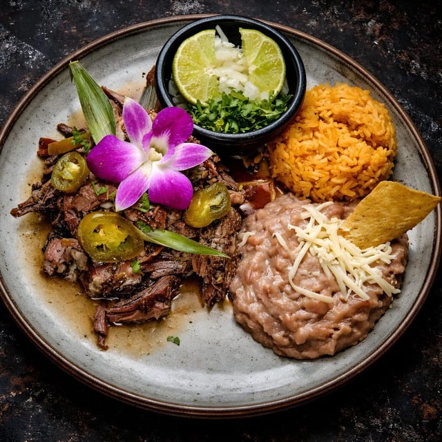 Barbacoa dinner.