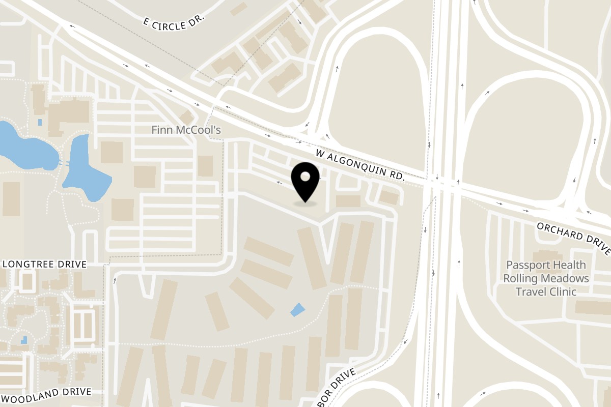 Map showing the location of La Charanga Mexican Restaurant on 4003 Algonquin Rd in Rolling Meadows